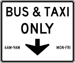 Bus And Taxi Only Clip Art